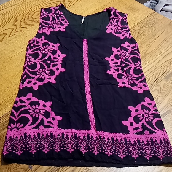 Free People Dresses & Skirts - Free People Dress S/P SMALL PETITE Womens Black FLORAL FLOWERS Preowned